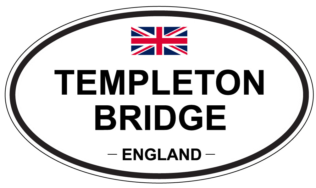 TEMPLETON BRIDGE, England - Oval Magnet