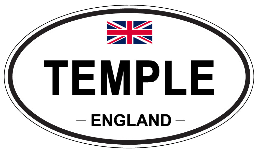 TEMPLE, England - Oval Magnet