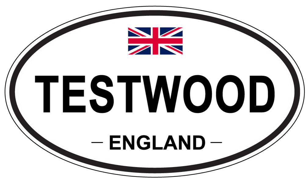 TESTWOOD, England - Oval Magnet