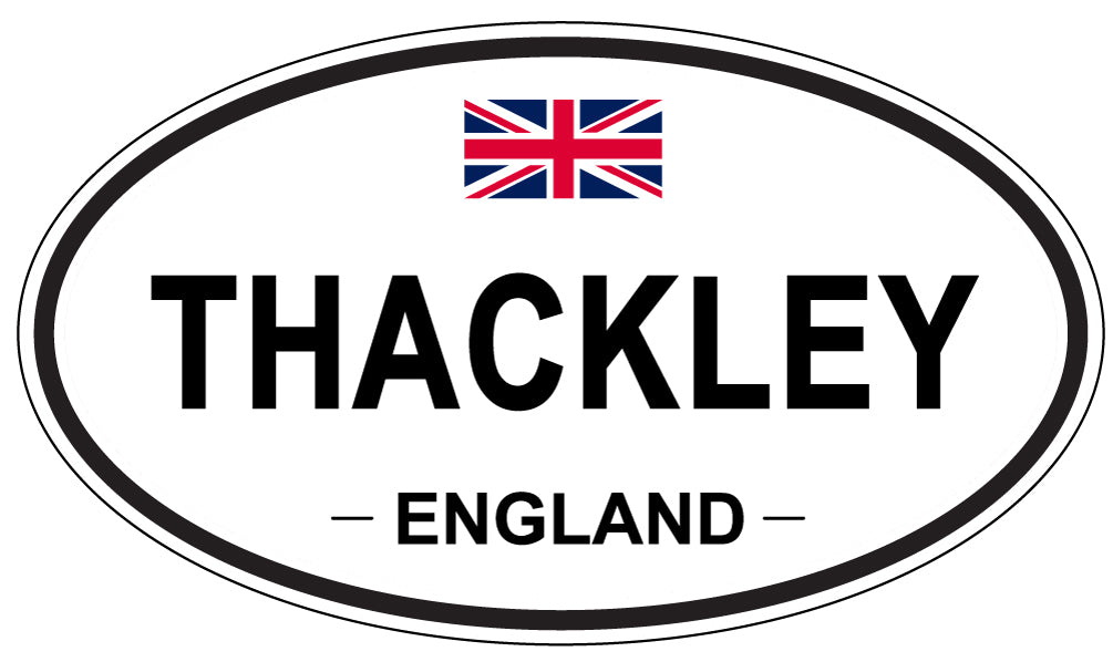 THACKLEY, ENGLAND - Oval Sticker