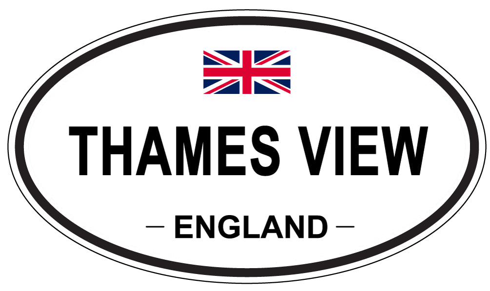 THAMES VIEW, England - Oval Magnet