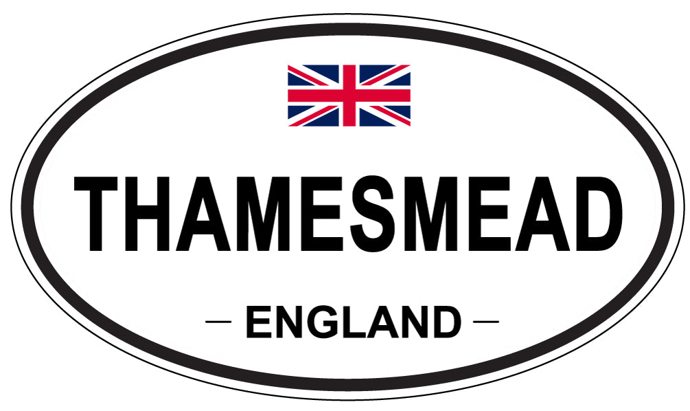 THAMESMEAD, ENGLAND - Oval Sticker