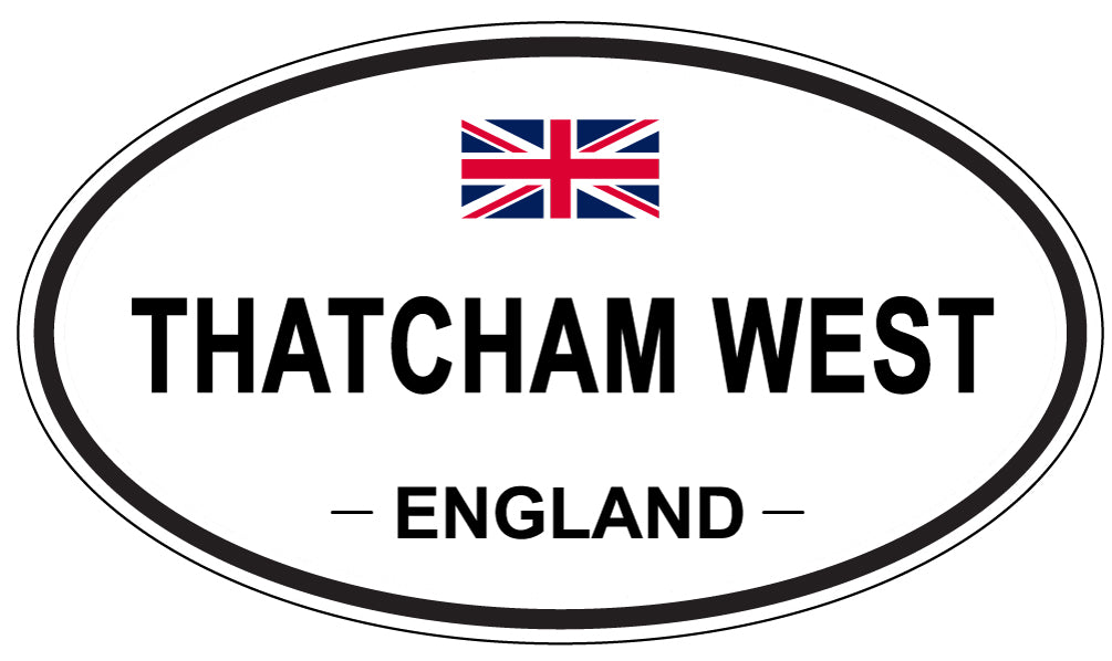 THATCHAM WEST, ENGLAND - Oval Sticker