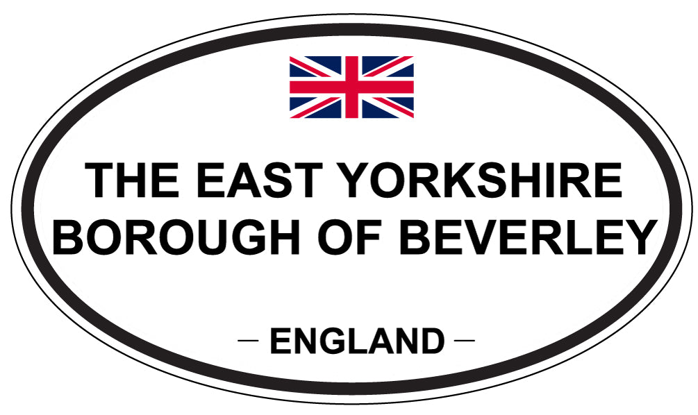 THE EAST YORKSHIRE BOROUGH OF BEVERLEY, England - Oval Magnet