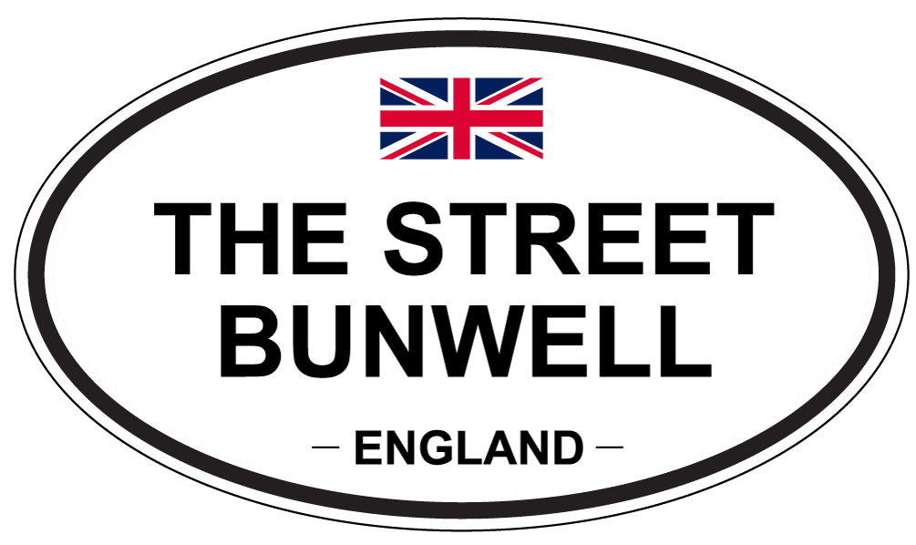 THE STREET BUNWELL, England - Oval Magnet