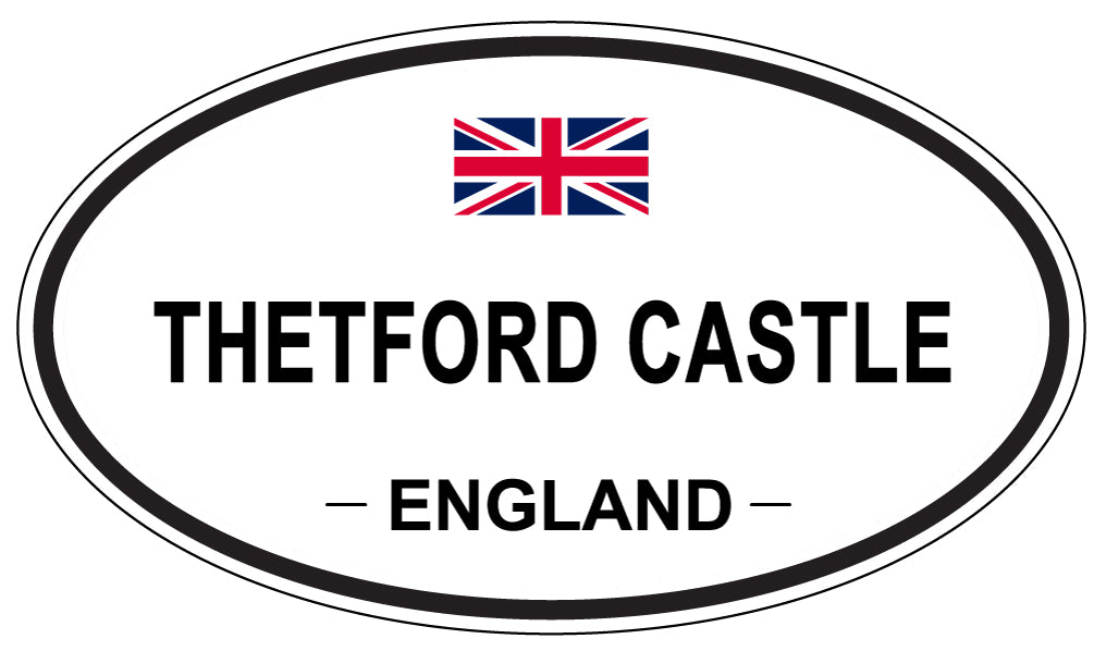 THETFORD CASTLE, ENGLAND - Oval Sticker