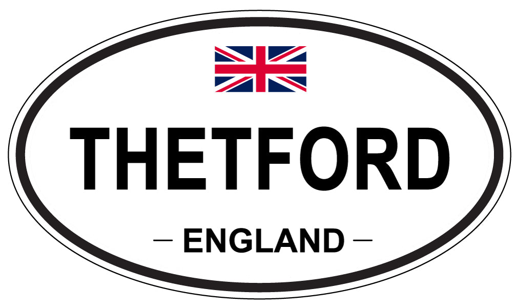 THETFORD, ENGLAND - Oval Sticker