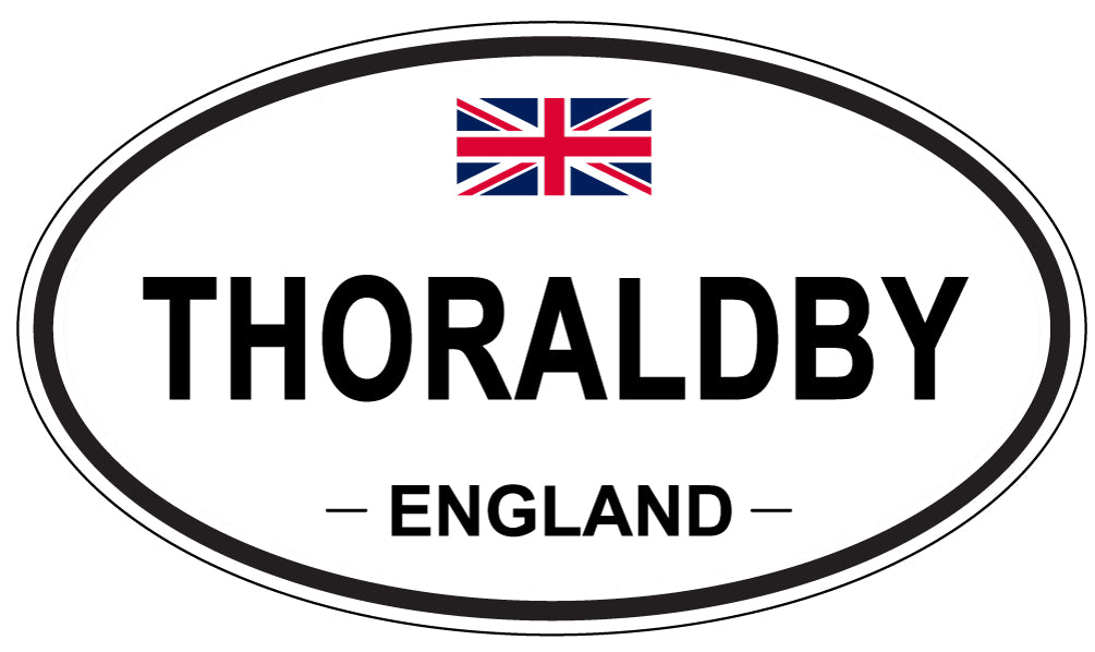 THORALDBY, ENGLAND - Oval Sticker