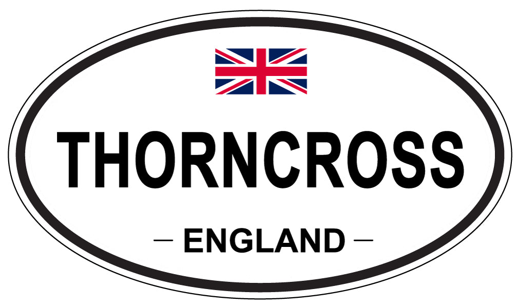 THORNCROSS, ENGLAND - Oval Sticker
