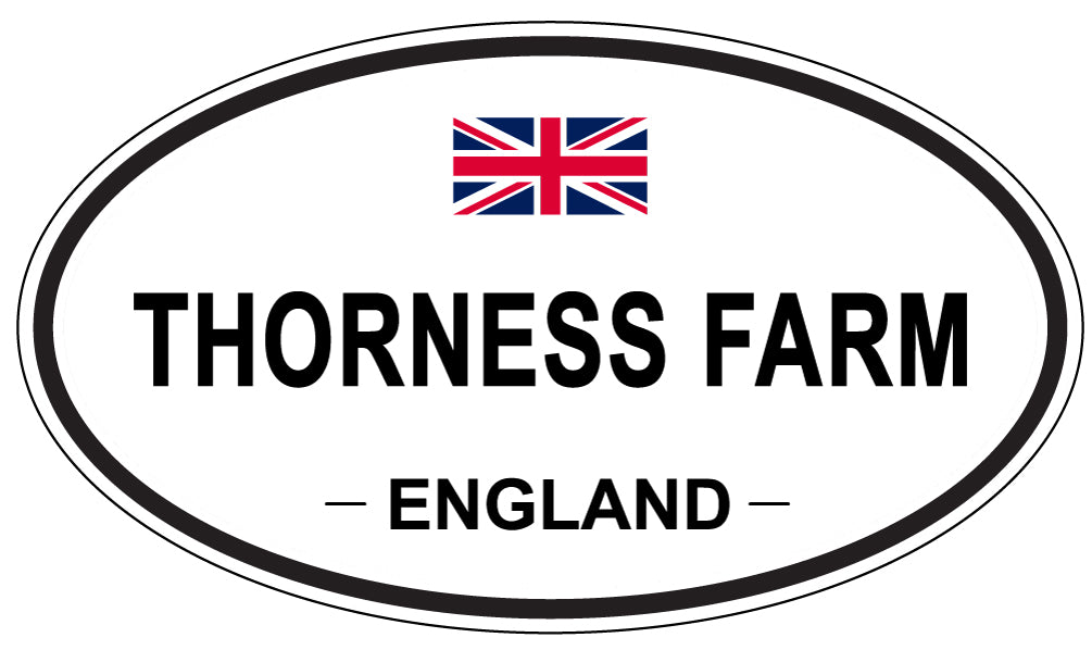 THORNESS FARM, ENGLAND - Oval Sticker