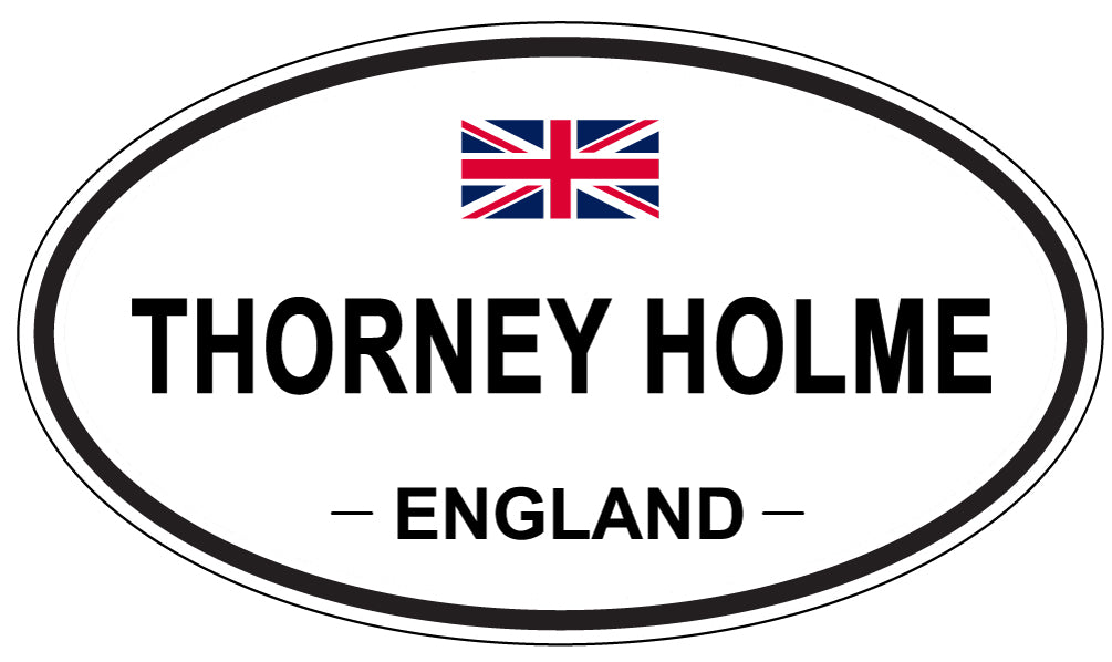 THORNEY HOLME, ENGLAND - Oval Sticker