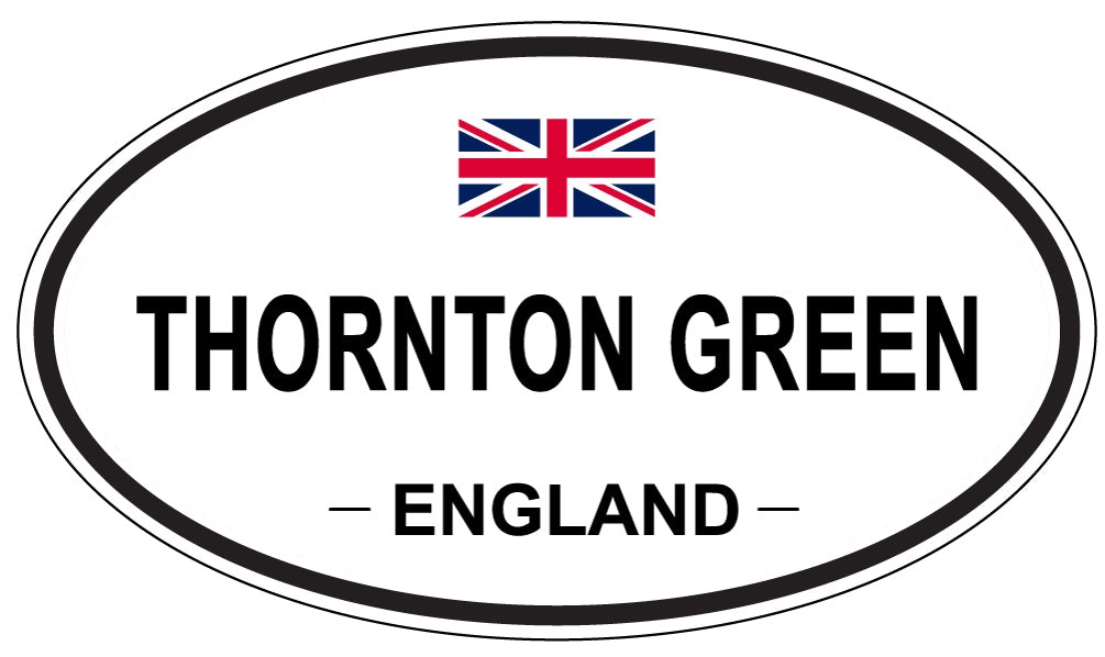 THORNTON GREEN, ENGLAND - Oval Sticker