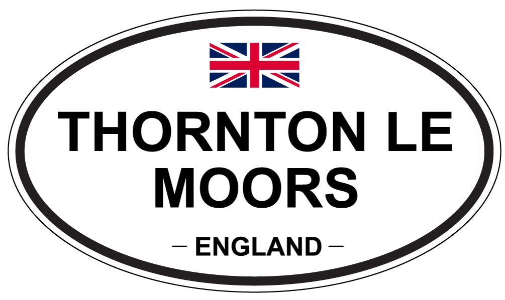 THORNTON LE MOORS, ENGLAND - Oval Sticker