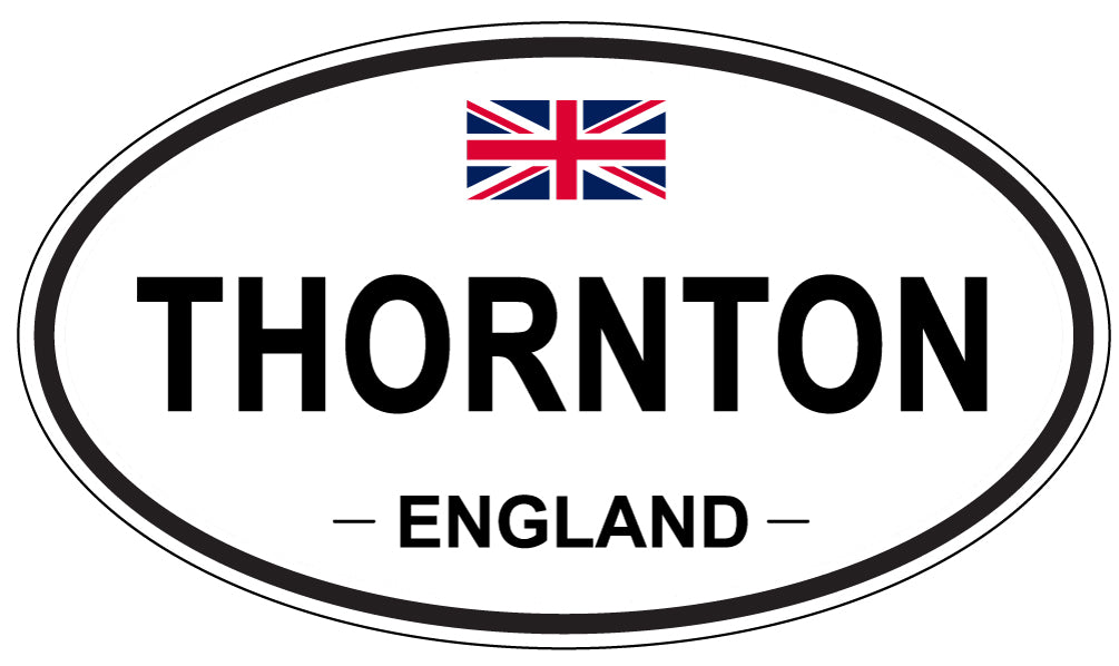 THORNTON, ENGLAND - Oval Sticker