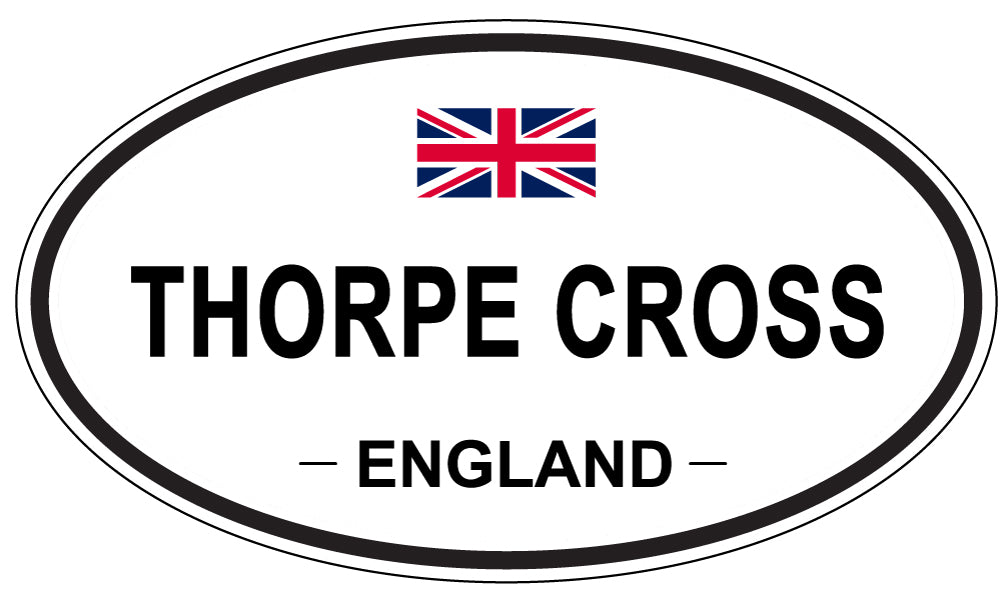 THORPE CROSS, ENGLAND - Oval Sticker