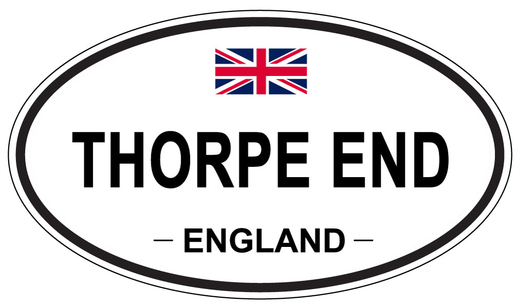 THORPE END, ENGLAND - Oval Sticker