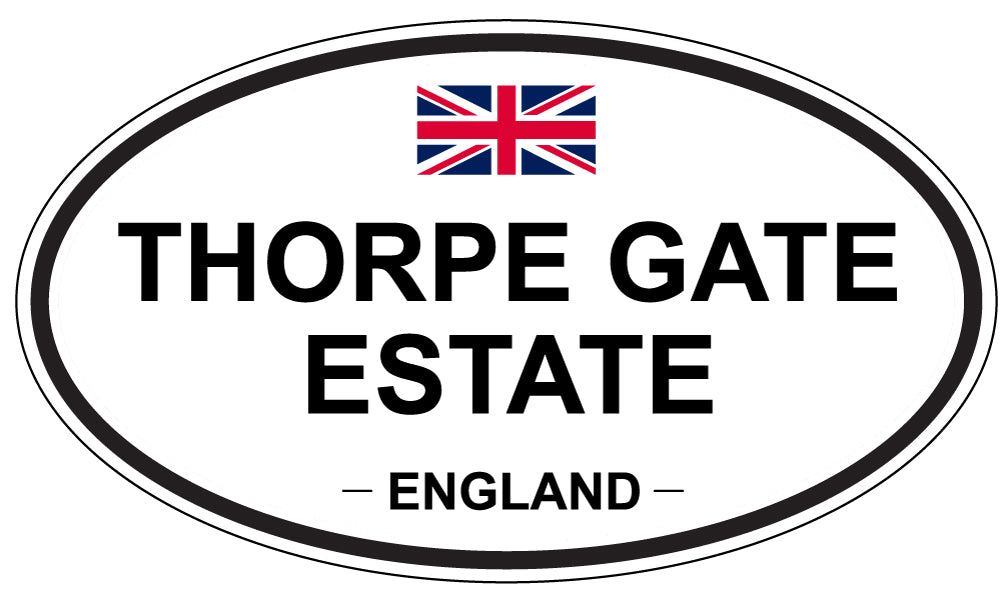 THORPE GATE ESTATE, England - Oval Magnet