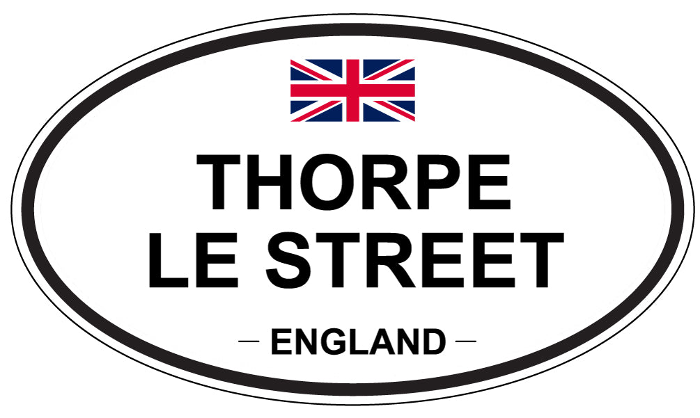 THORPE LE STREET, ENGLAND - Oval Sticker