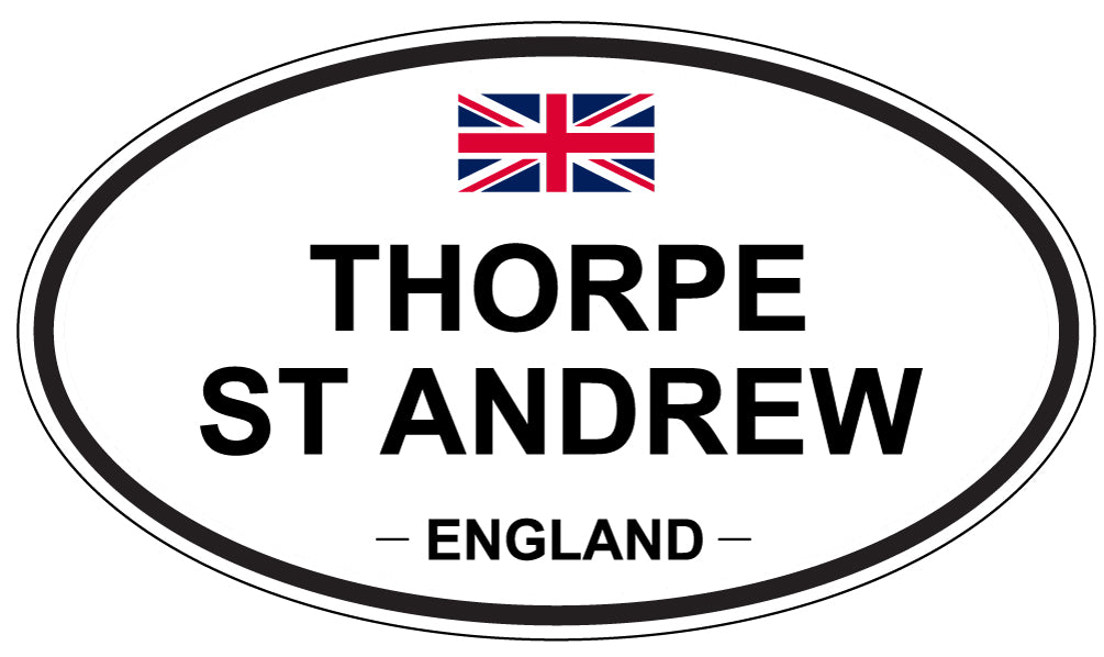 THORPE ST ANDREW, ENGLAND - Oval Sticker