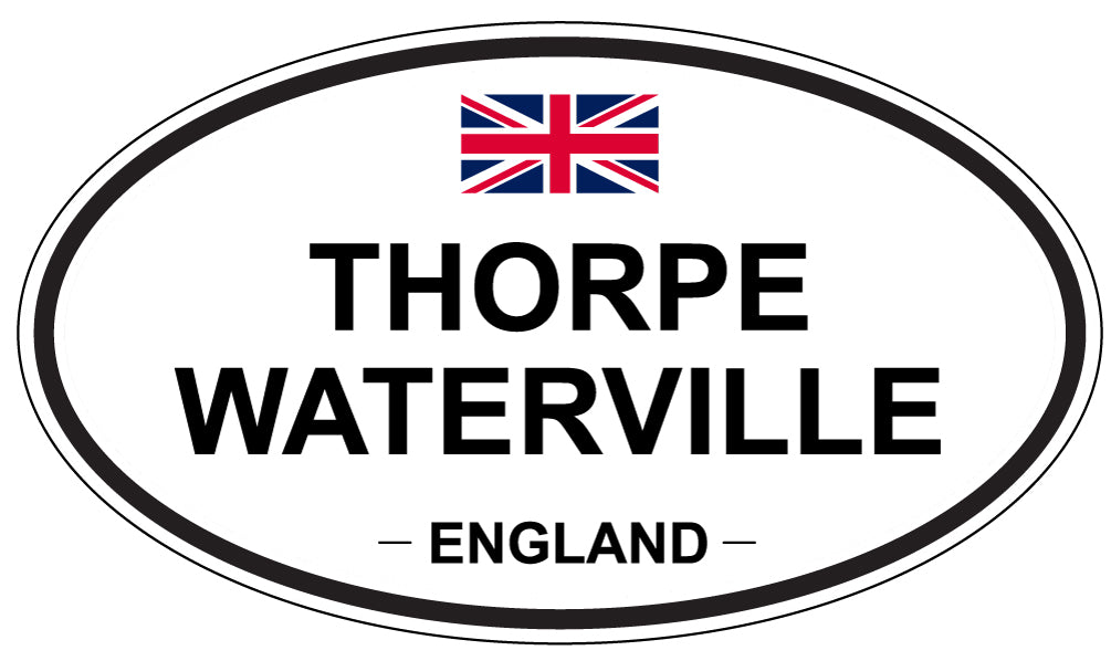 THORPE WATERVILLE, ENGLAND - Oval Sticker
