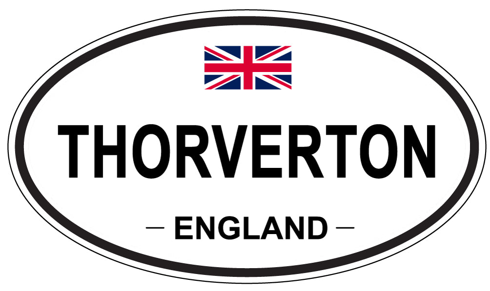 THORVERTON, ENGLAND - Oval Sticker