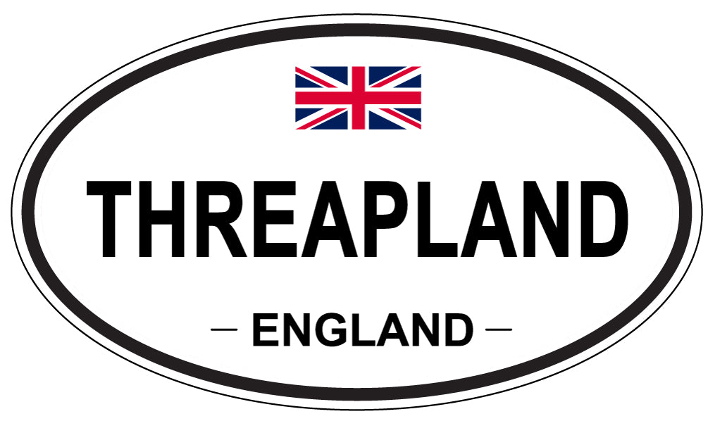 THREAPLAND, ENGLAND - Oval Sticker