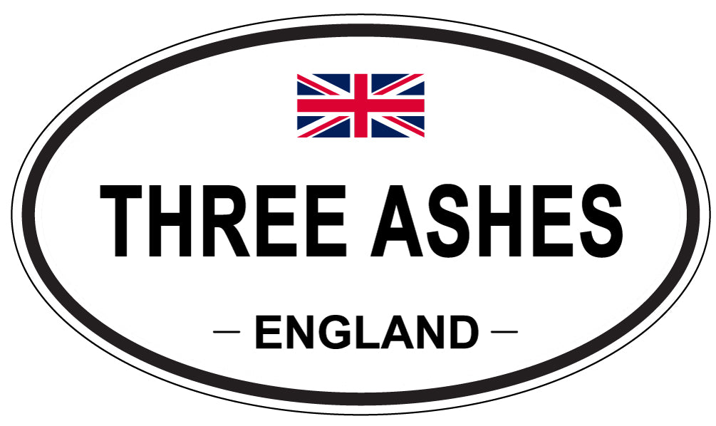 THREE ASHES, England - Oval Magnet