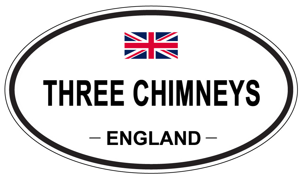 THREE CHIMNEYS, England - Oval Magnet