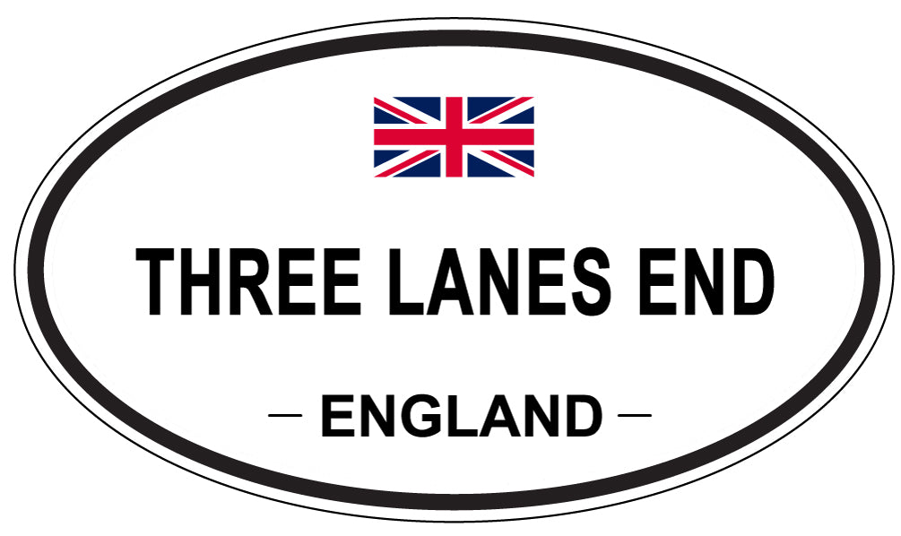 THREE LANES END, England - Oval Magnet