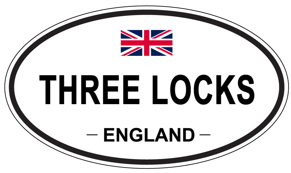 THREE LOCKS, England - Oval Magnet