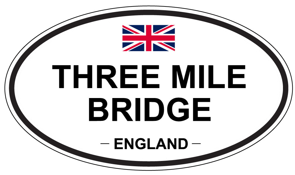 THREE MILE BRIDGE, England - Oval Magnet