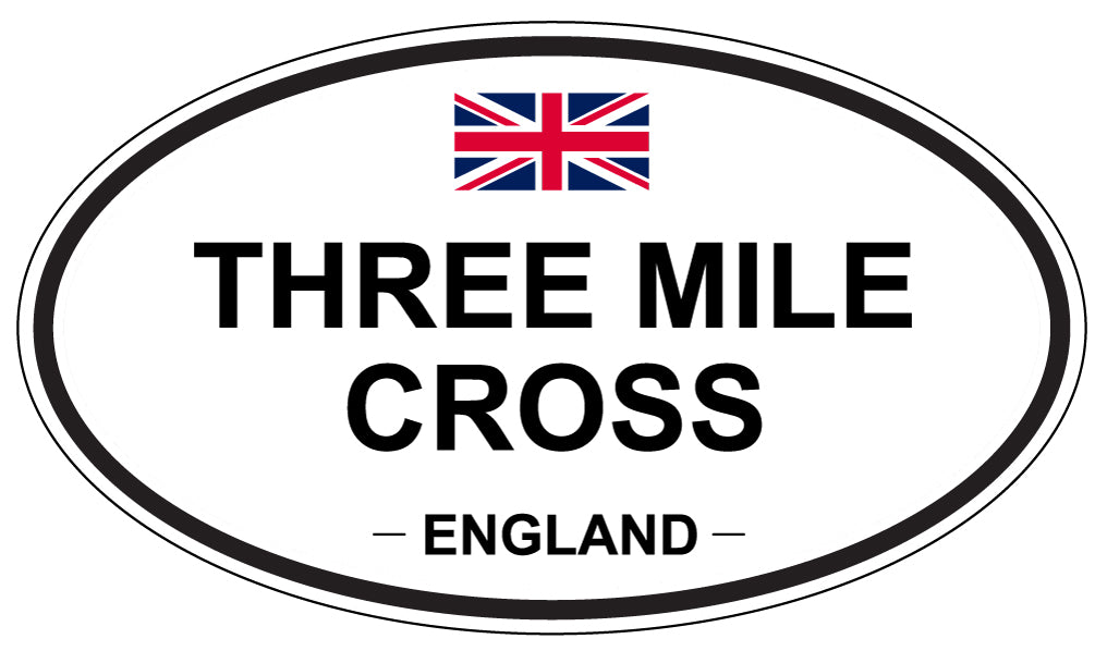 THREE MILE CROSS, ENGLAND - Oval Sticker