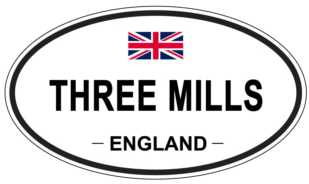 THREE MILLS, England - Oval Magnet