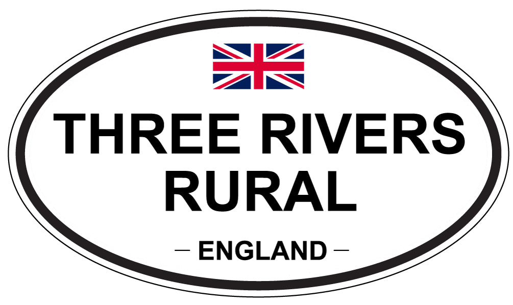 THREE RIVERS RURAL, England - Oval Magnet