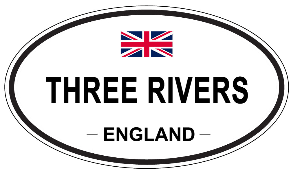 THREE RIVERS, England - Oval Magnet