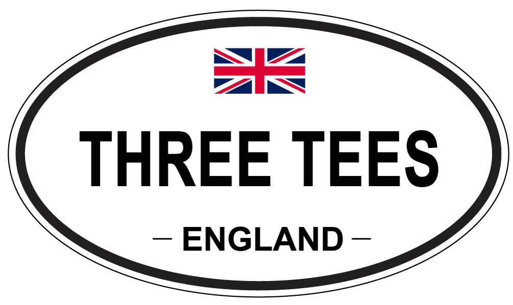 THREE TEES, England - Oval Magnet