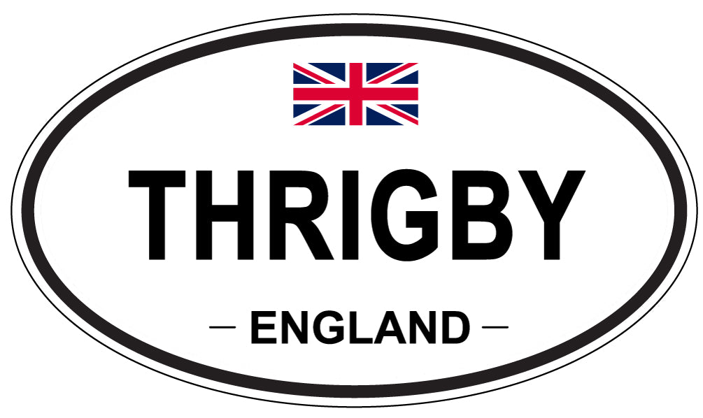 THRIGBY, England - Oval Magnet