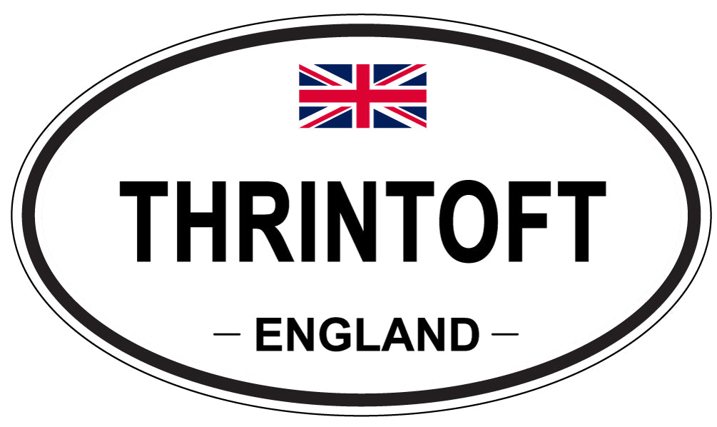 THRINTOFT, England - Oval Magnet