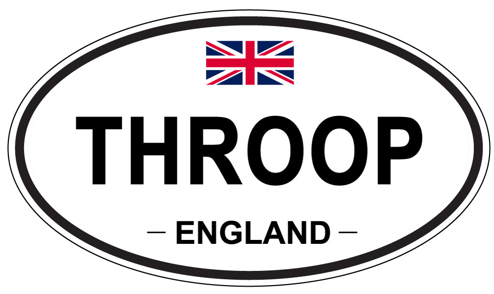 THROOP, England - Oval Magnet