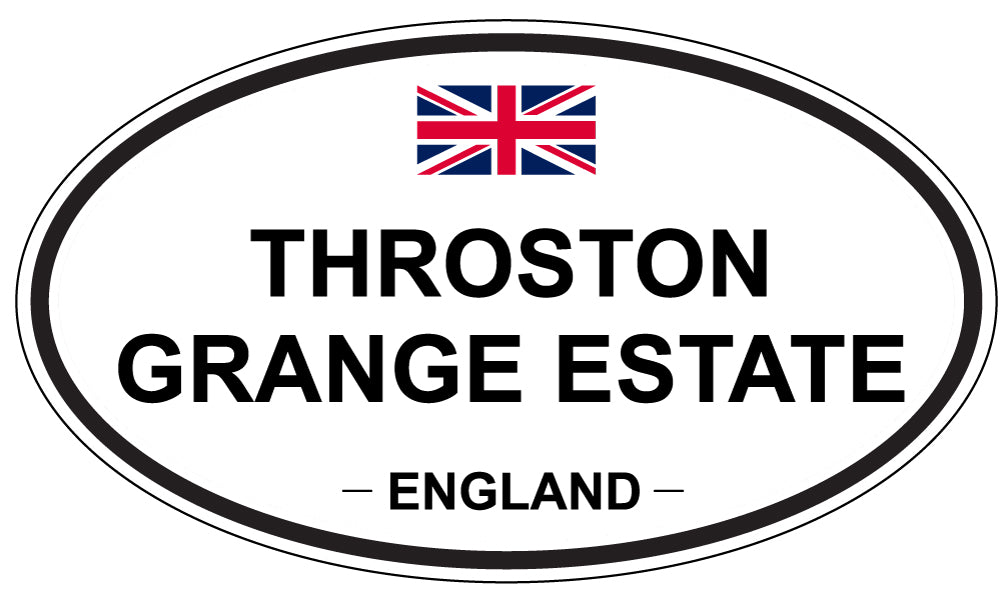 THROSTON GRANGE ESTATE, England - Oval Magnet