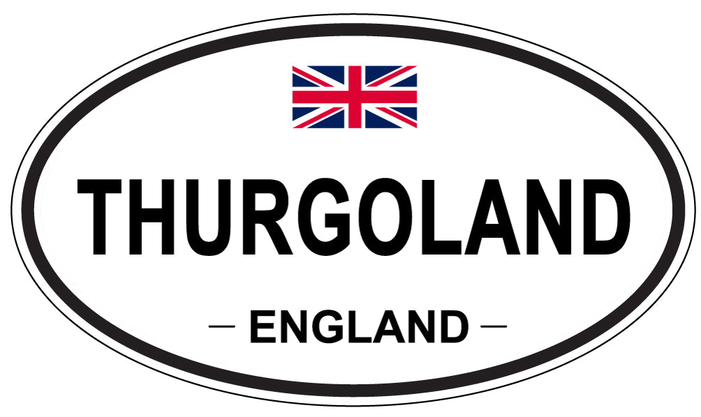 THURGOLAND, ENGLAND - Oval Sticker
