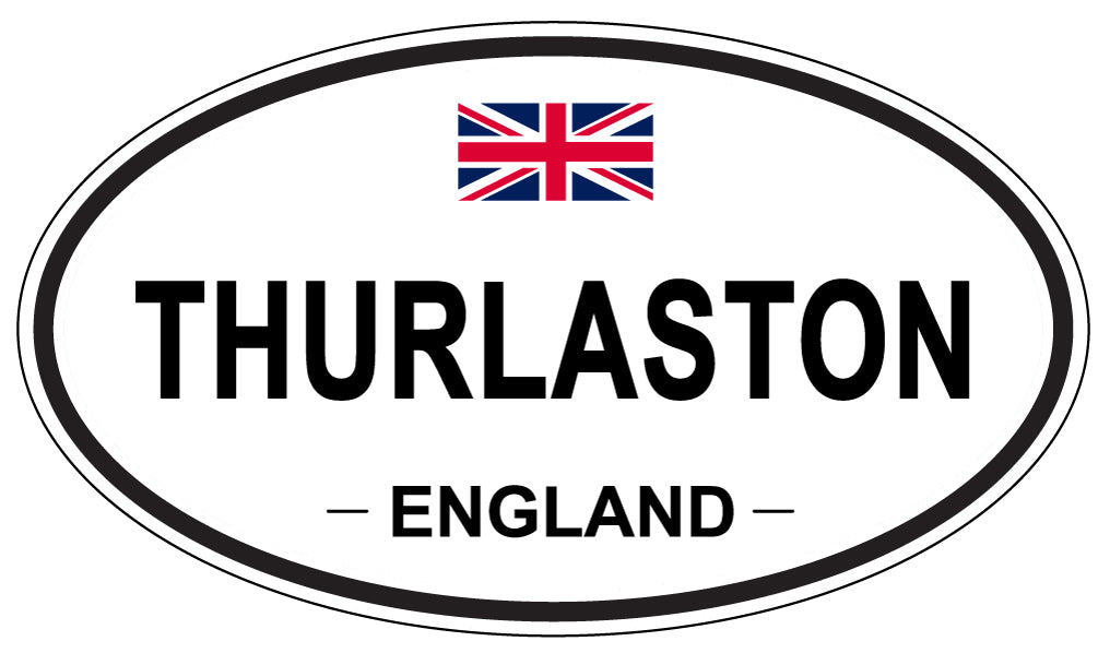 THURLASTON, ENGLAND - Oval Sticker