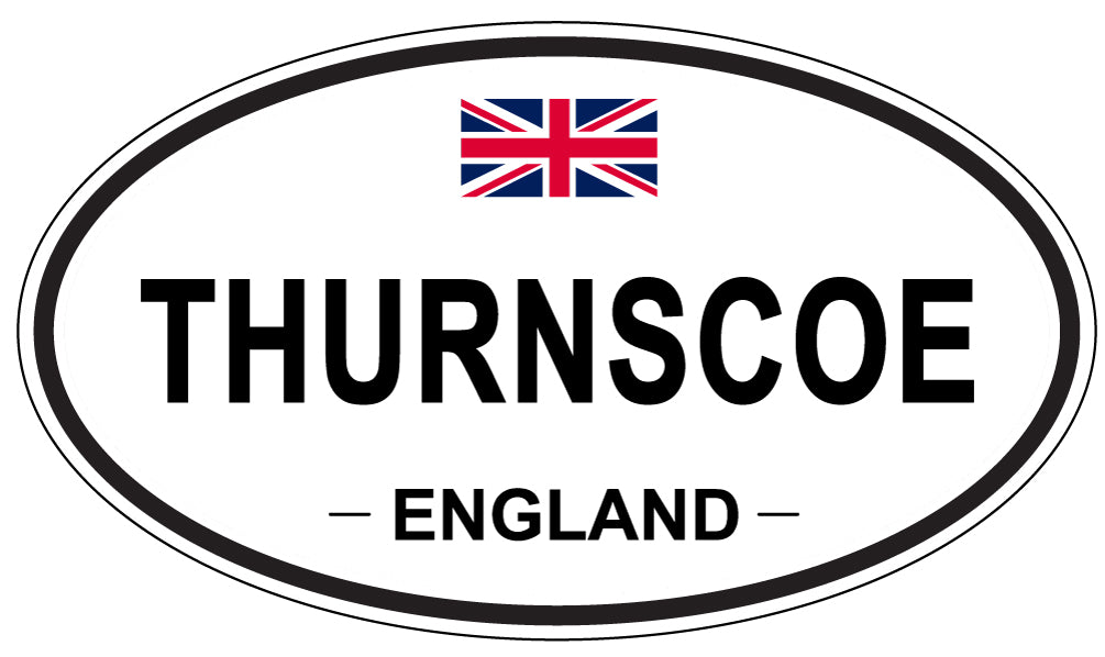 THURNSCOE, ENGLAND - Oval Sticker