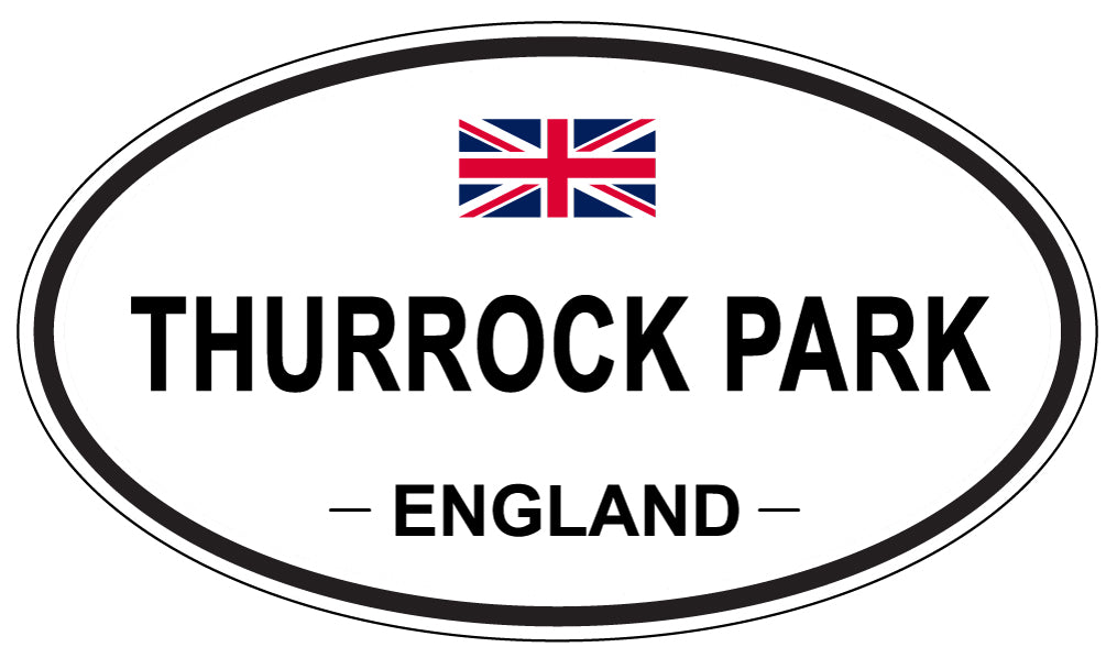 THURROCK PARK, ENGLAND - Oval Sticker