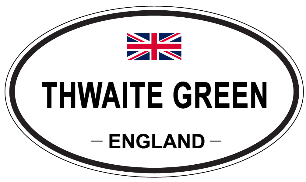 THWAITE GREEN, ENGLAND - Oval Sticker