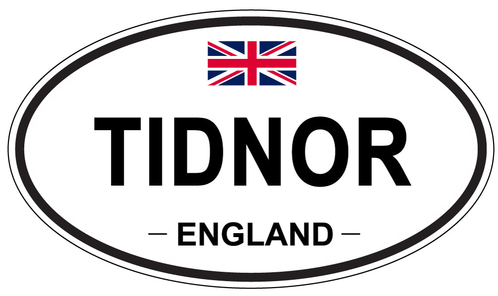TIDNOR, ENGLAND - Oval Sticker