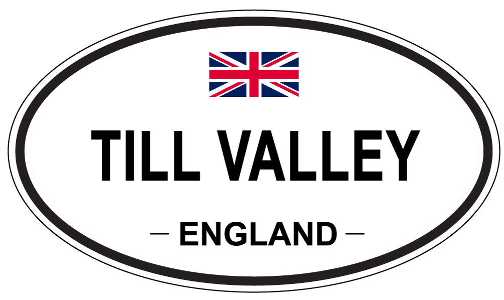 TILL VALLEY, ENGLAND - Oval Sticker