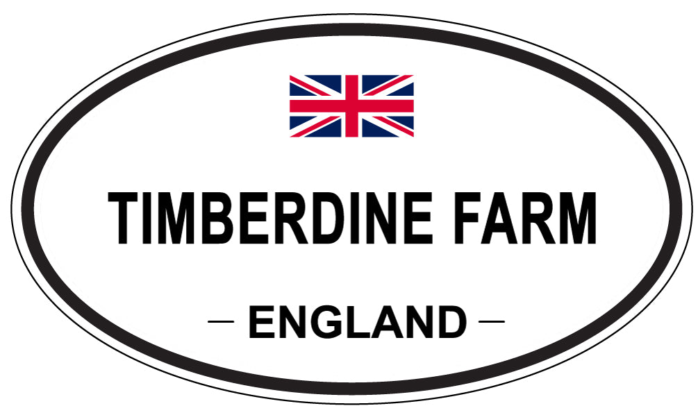 TIMBERDINE FARM, ENGLAND - Oval Sticker