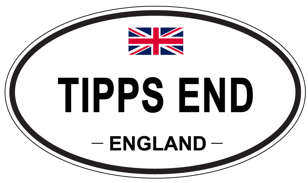 TIPPS END, England - Oval Magnet