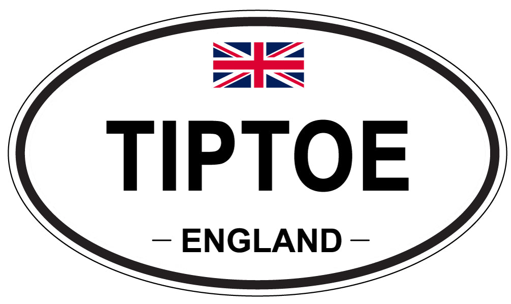 TIPTOE, England - Oval Magnet